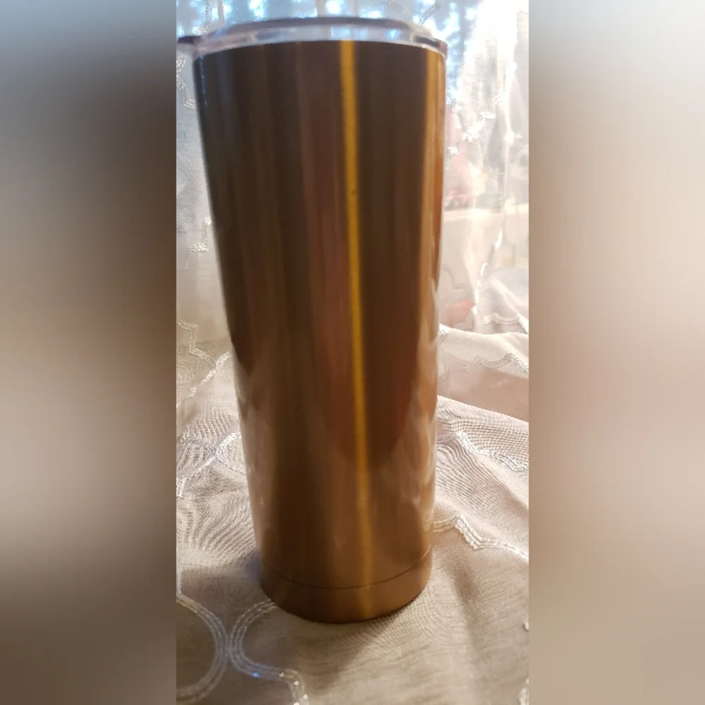 Starbucks Metallic Bronze  2022 Tumbler 20 Oz Traveler Stainless Steel.